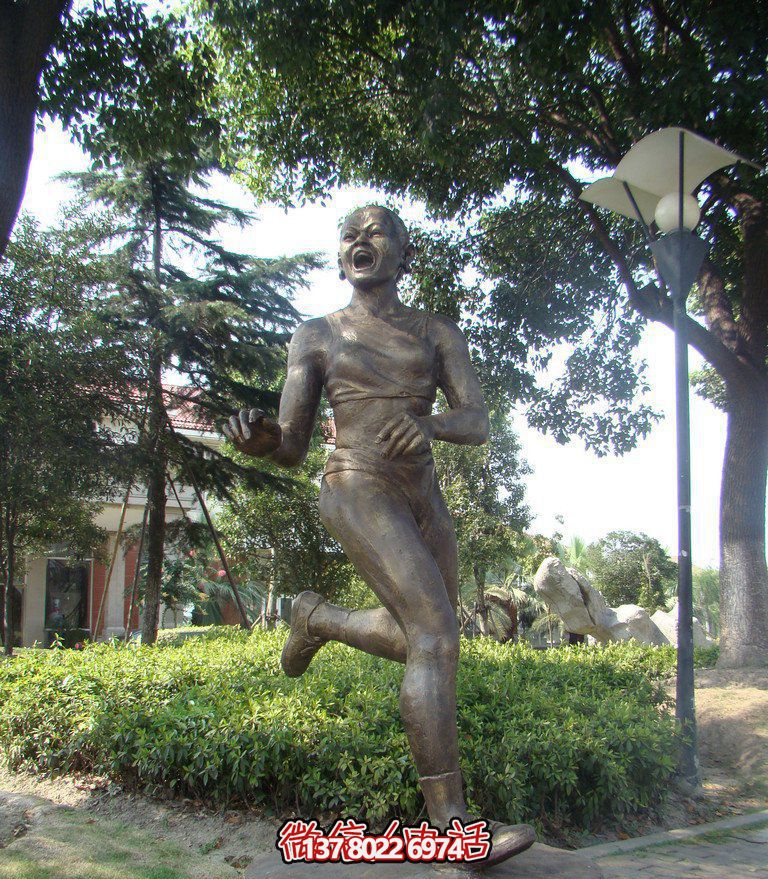 公園跑步的女人景觀鑄銅雕塑 公園跑步的女人景觀鑄銅雕塑