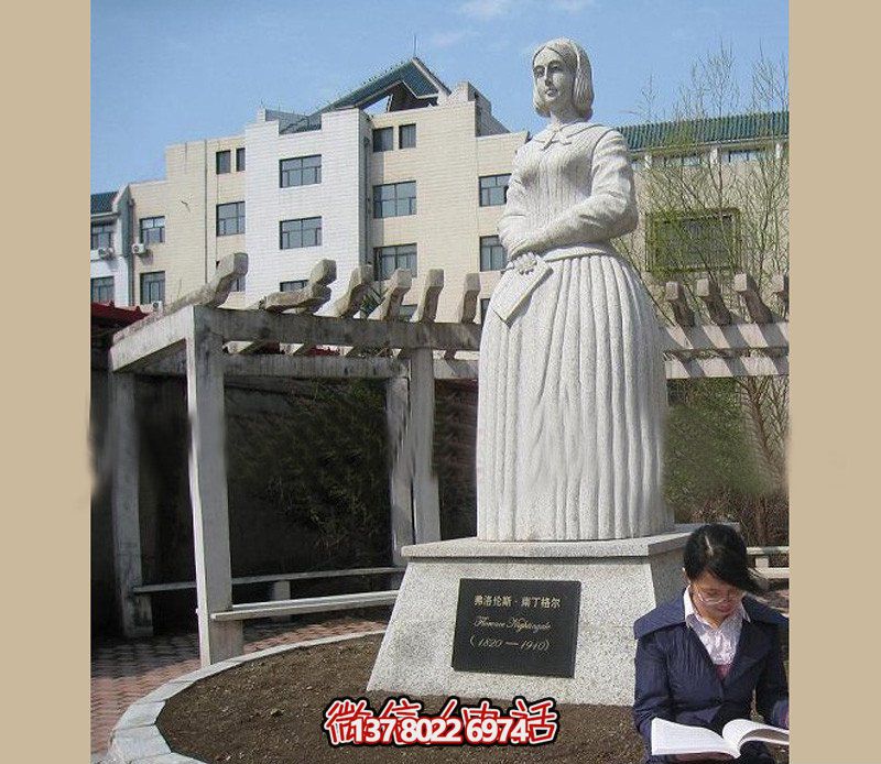 石雕醫(yī)學(xué)院人物南丁格爾雕塑 石雕醫(yī)學(xué)院人物南丁格爾雕塑