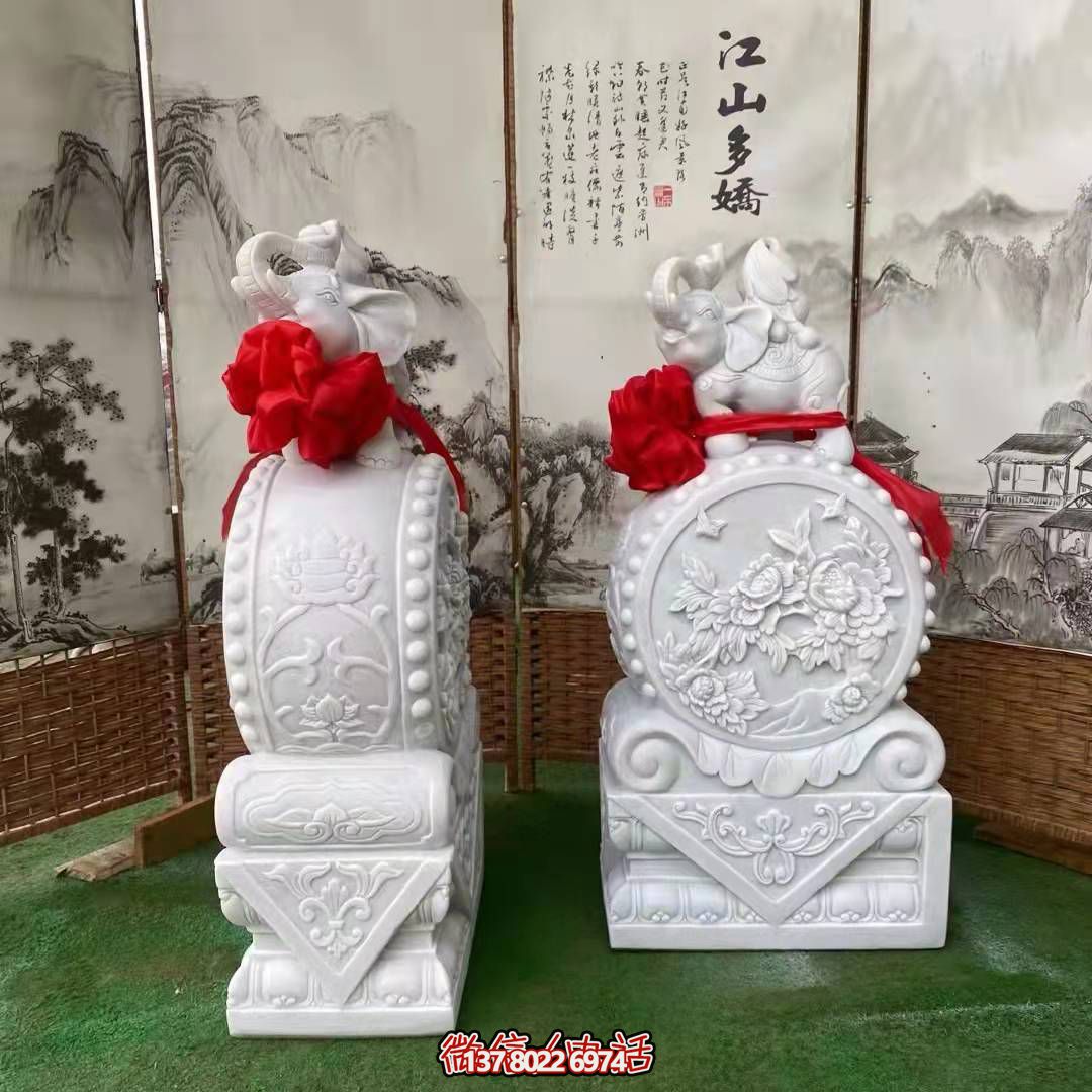 酒店別墅庭院門口石雕浮雕抱鼓石擺件雕塑 酒店別墅庭院門口石雕浮雕抱鼓石擺件雕塑