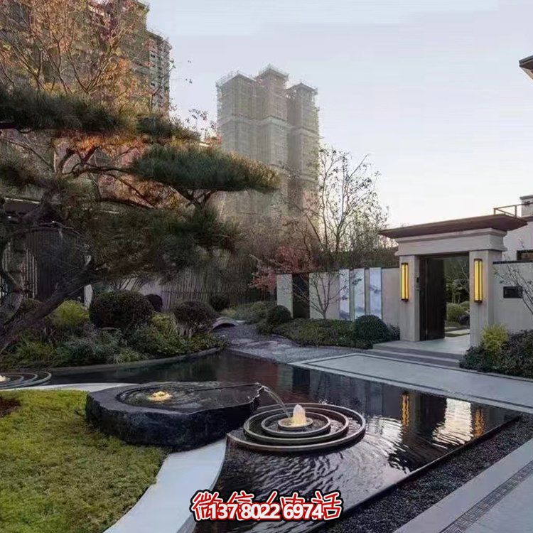 校園廣場大型景觀流水?dāng)[件