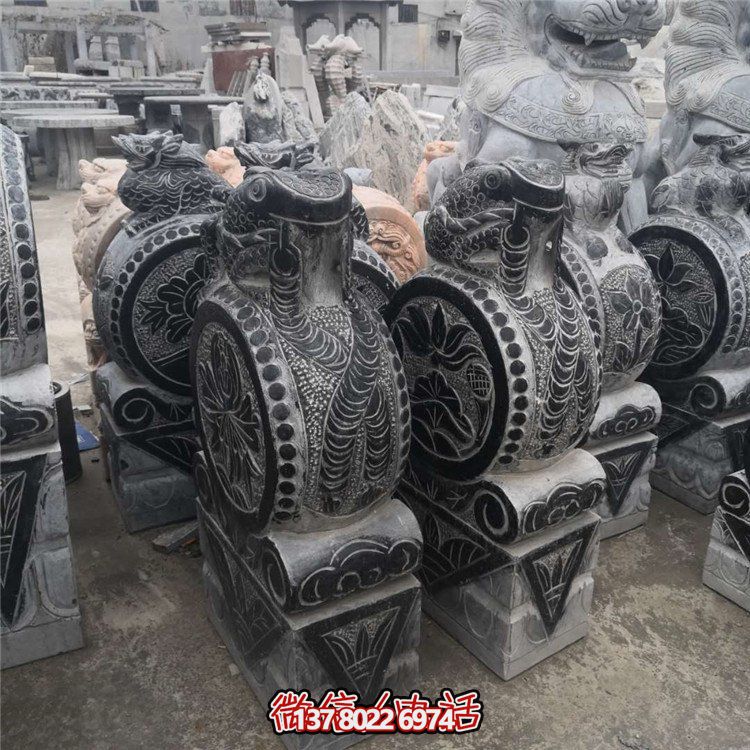 青石石雕戶外園林浮雕庭院門(mén)口抱鼓石雕塑