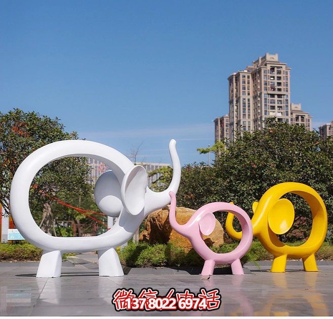 網(wǎng)紅不銹鋼大象景觀雕塑：城市中的亮眼存在