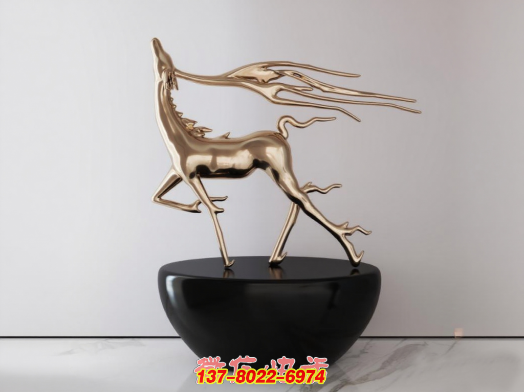 流光之鹿 —— 鏡面不銹鋼景觀藝術雕塑